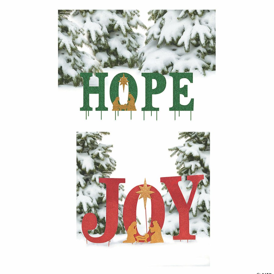 Yard Signs * | Best Reviews Of Joy & Hope Yard Sign Decorating Set 7 Pc.