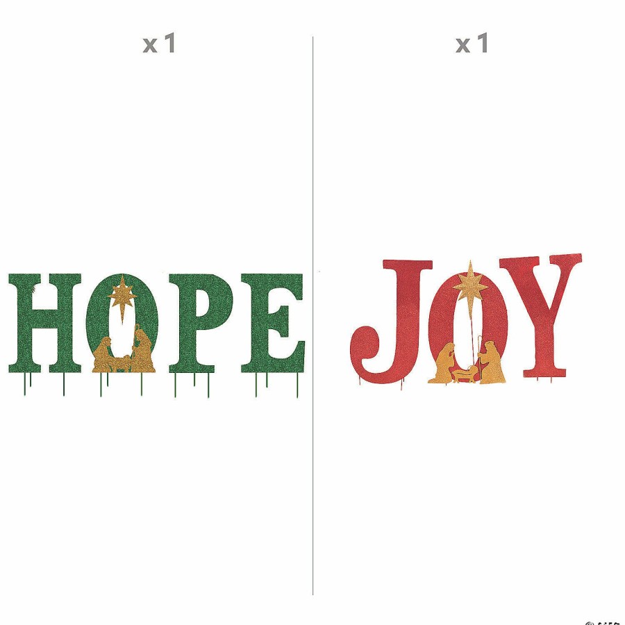 Yard Signs * | Best Reviews Of Joy & Hope Yard Sign Decorating Set 7 Pc.