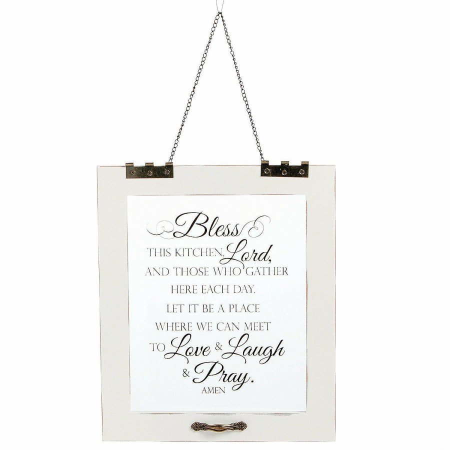 Signs * | Discount Bless This Kitchen Window Pane Sign