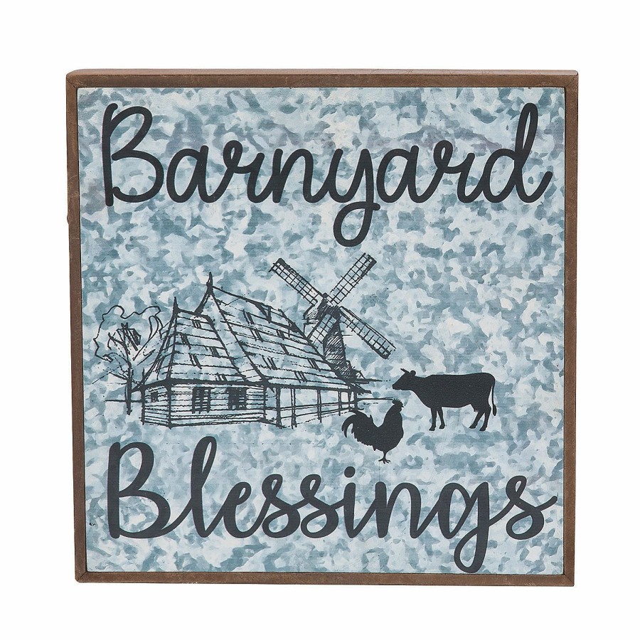 Signs * | Cheapest Barnyard Blessings Wall Sign