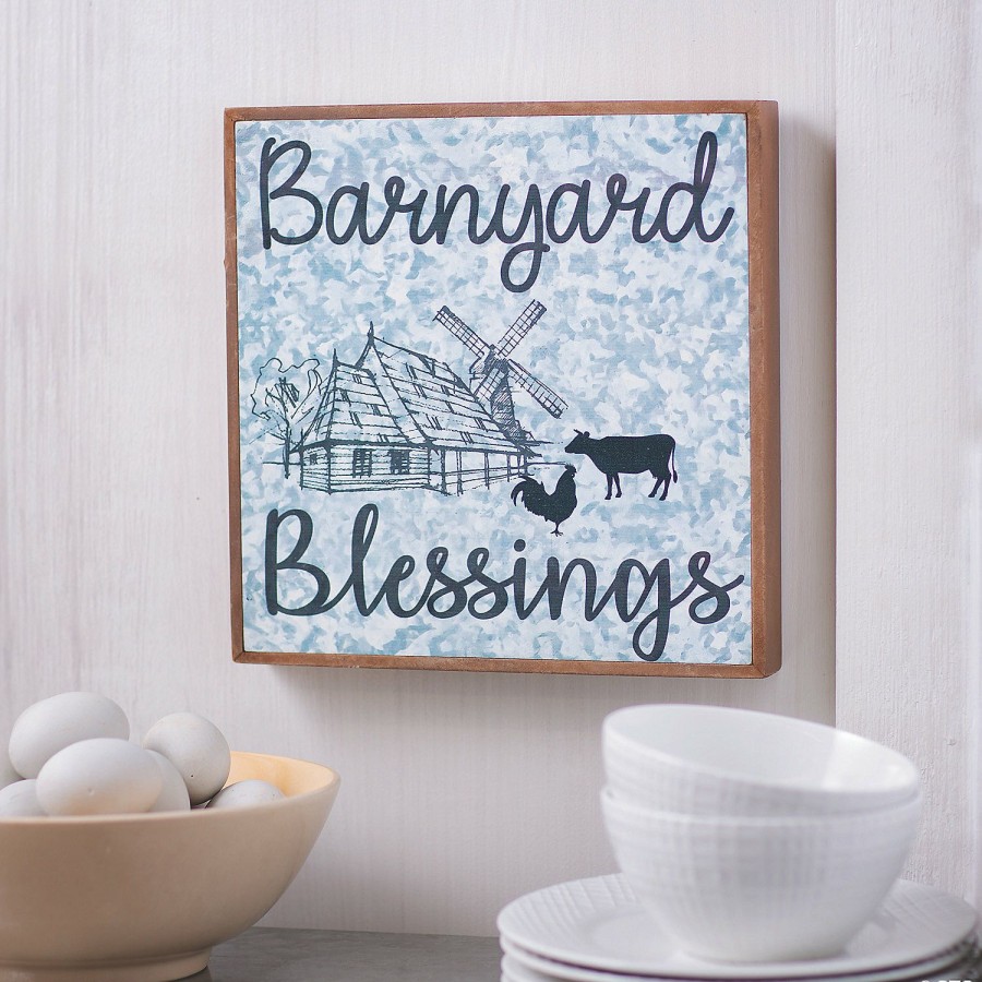 Signs * | Cheapest Barnyard Blessings Wall Sign