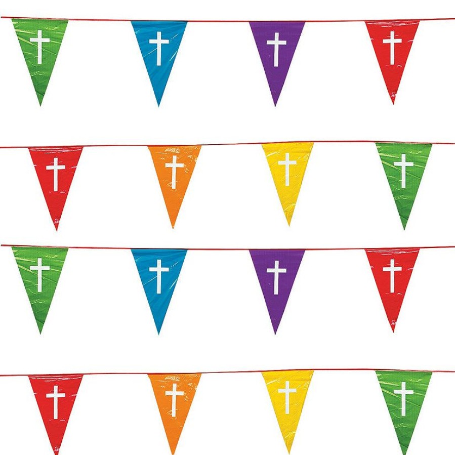 Banners * | Top 10 Religious Colors Of The Rainbow Plastic Pennant Banner