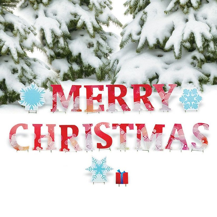 Yard Signs * | Top 10 Merry Christmas Outdoor Yard Sign