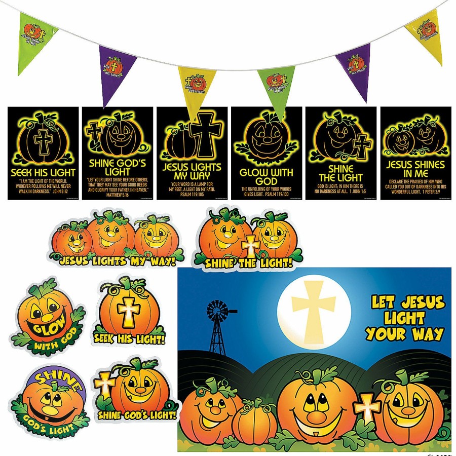 Decorating Kits * | Hot Sale Christian Pumpkin Classroom Decorating Kit 25 Pc.