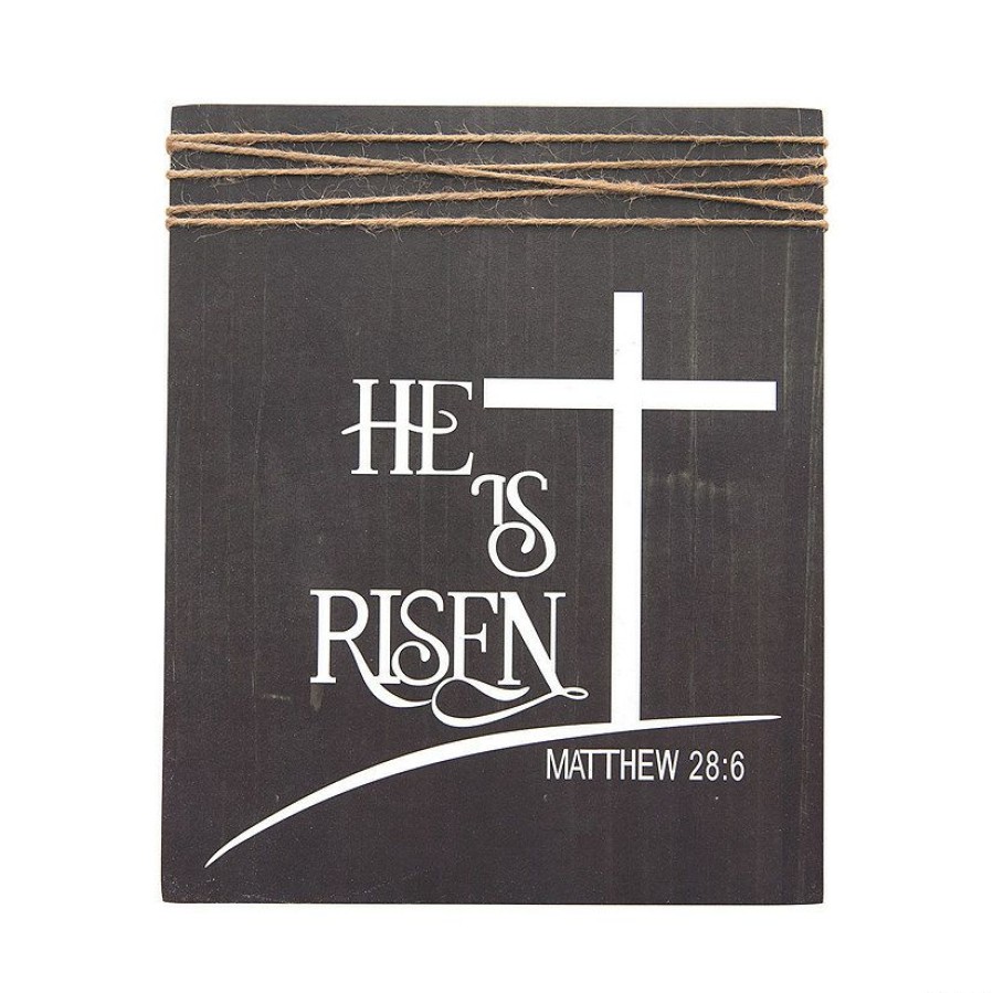 Signs * | Best Pirce He Is Risen Wall Sign