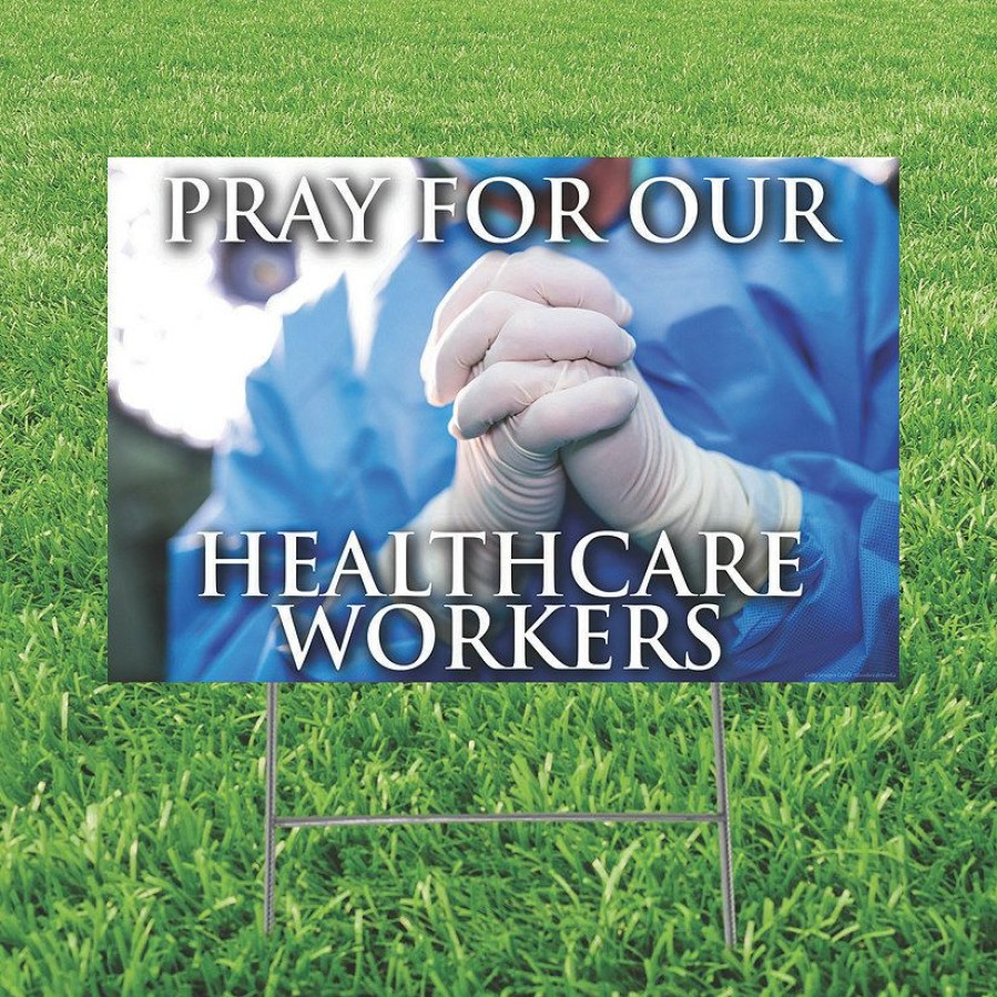 Yard Signs * | Outlet Pray For Healthcare Workers Yard Sign