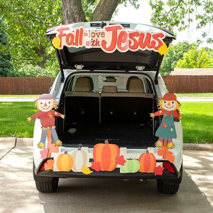 Decorating Kits * | Outlet Value Religious Scarecrow Trunk-Or-Treat Decorating Kit 17 Pc.