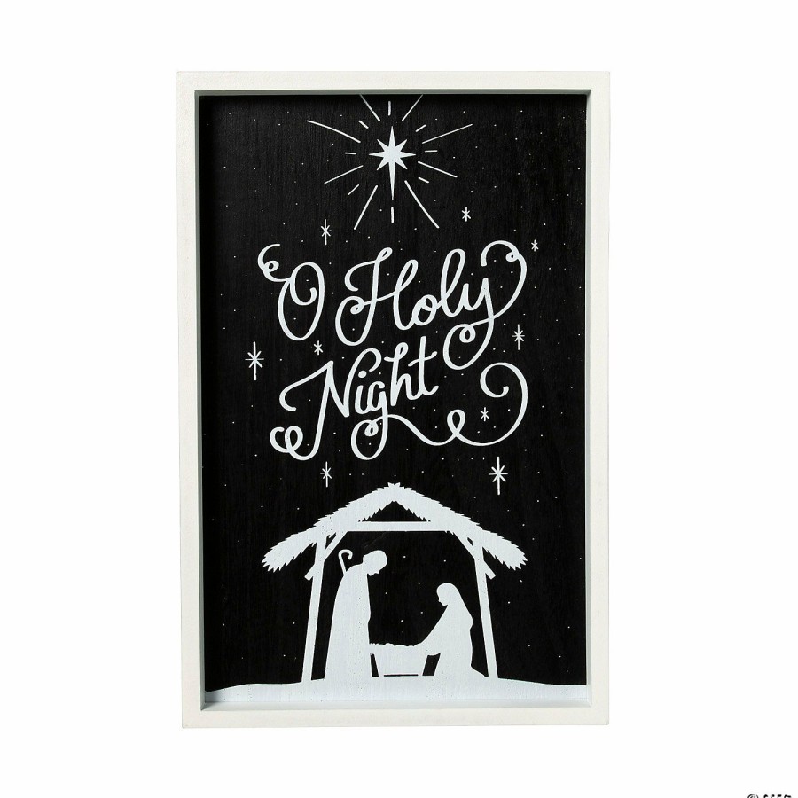 Signs * | Flash Sale O Holy Night Wall Sign