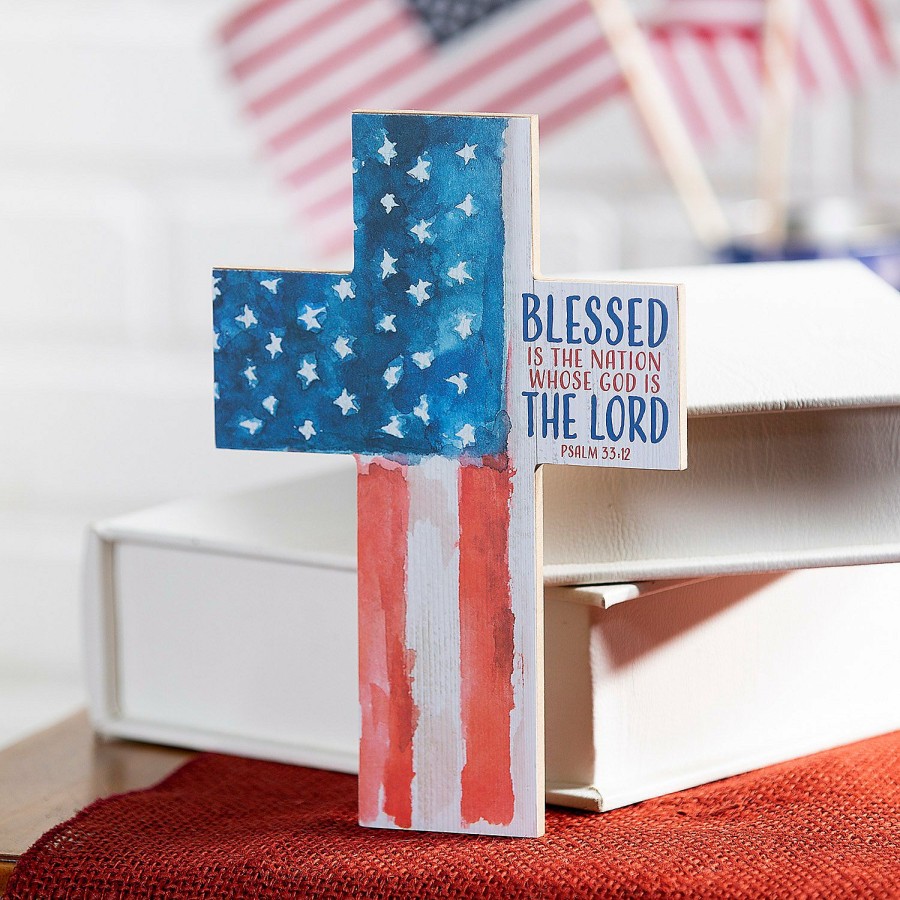 Signs * | New Patriotic Cross Wall Sign