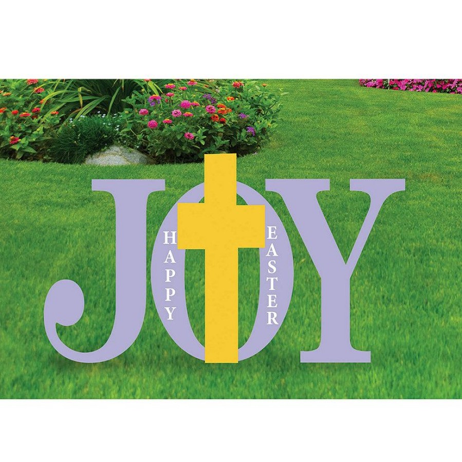 Signs * | Hot Sale Joy Easter Yard Signs