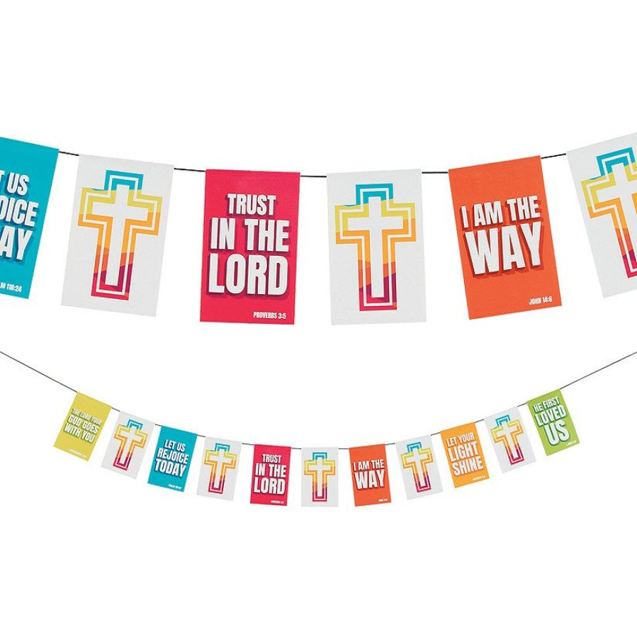 Banners * | Promo Bright Scripture Pennant Banner