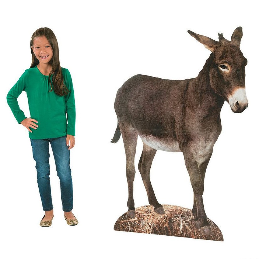 Cardboard Cutouts * | Wholesale Donkey Nativity Cardboard Stand-Up