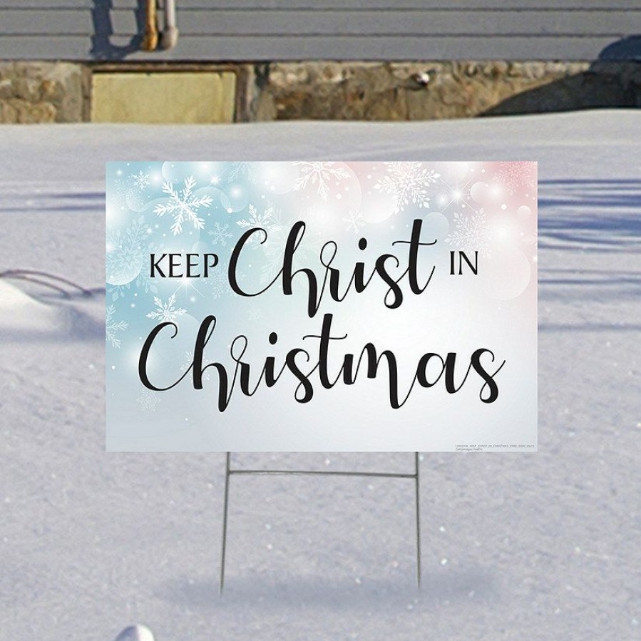 Yard Signs * | Flash Sale Keep Christ In Christmas Yard Sign