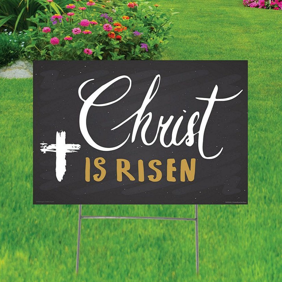 Signs * | Hot Sale Christ Is Risen Yard Sign